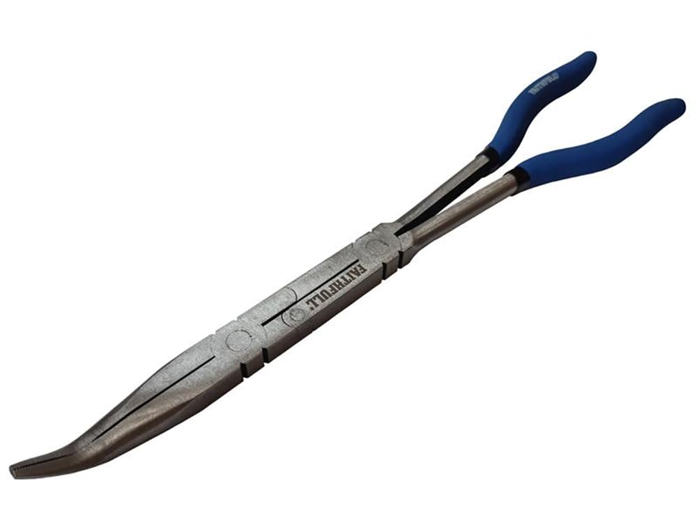 Faithfull Long Reach Bent Nose Pliers 335mm
