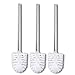 Schramm® Spazzola da Toilette a 3 Pezzi Spazzola di Ricambio per WC Testa della Spazzola in Acciaio Inox Bianco Spazzola da Toilette Spazzola da Toilette di Ricambio Spazzole da Toilette