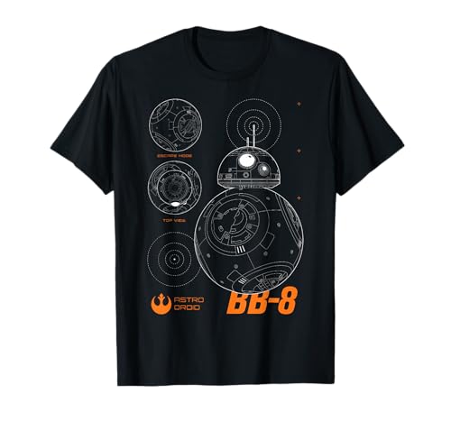 T-shirt BB-8 Star Wars The Force Awakens avec schéma simple geek