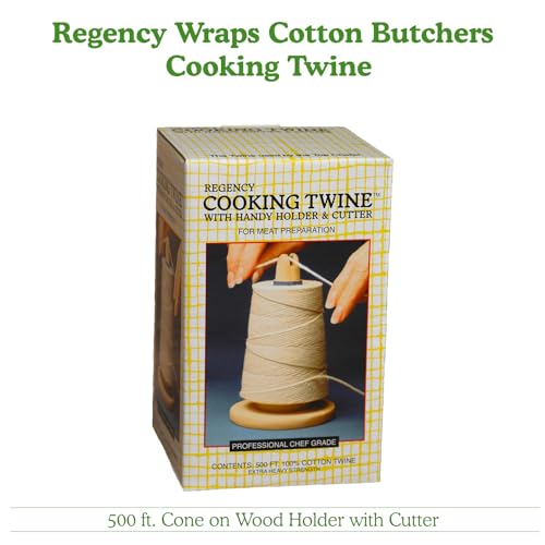 Image of Regency Wraps Butcher's Cooking Twine, 500' Cone on Holder with Cutter