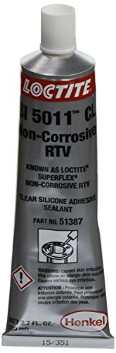 Loctite 234323 Clear Super Flex Silicone Sealant, Shore Hardness 20 Shore A, Tensile Strength 174 PSI, Paste 80 mL Tube
