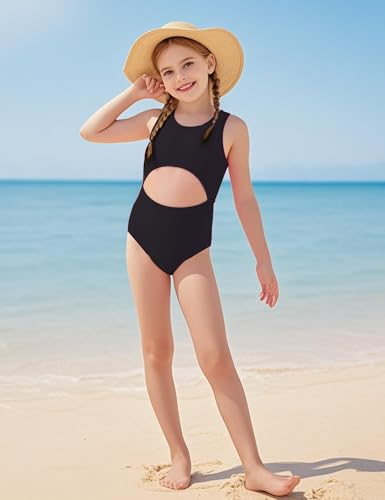 Image of Kilymosy Girls Swimsuit One Piece Bathing Suits Beach Swimwear for 6-14 Years