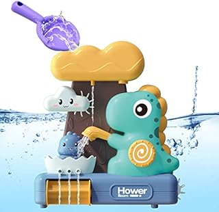Baby Bath Toys - Bathtub Toys Cute Dinosaur Shower Waterfall Water Station Toy with Cup, Bath Baby Toy for 1,2,3+ Year Old Boy Girl Toddler Gift Toys