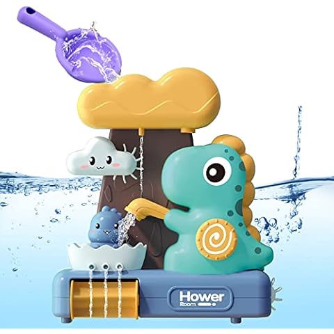 Baby Bath Toys - Bathtub Toys Cute Dinosaur Shower Waterfall Water Station Toy with Cup, Bath Baby Toy for 1,2,3+ Year Old Boy Girl Toddler Gift Toys Cover