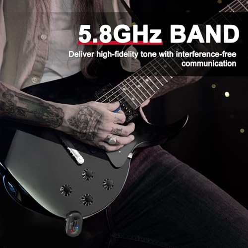 Sistema inalámbrico para guitarra Xvive A58 con soporte para transmisor H3 (Sunburst) miniatura 3