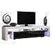 Concept Muebles TV Stand Milano 200 / Modern LED TV Cabinet/Living Room Furniture/Tv Cabinet fit for up to 90-inch TV Screens/High Capacity Tv Console for Modern Living Room (White & Black)
