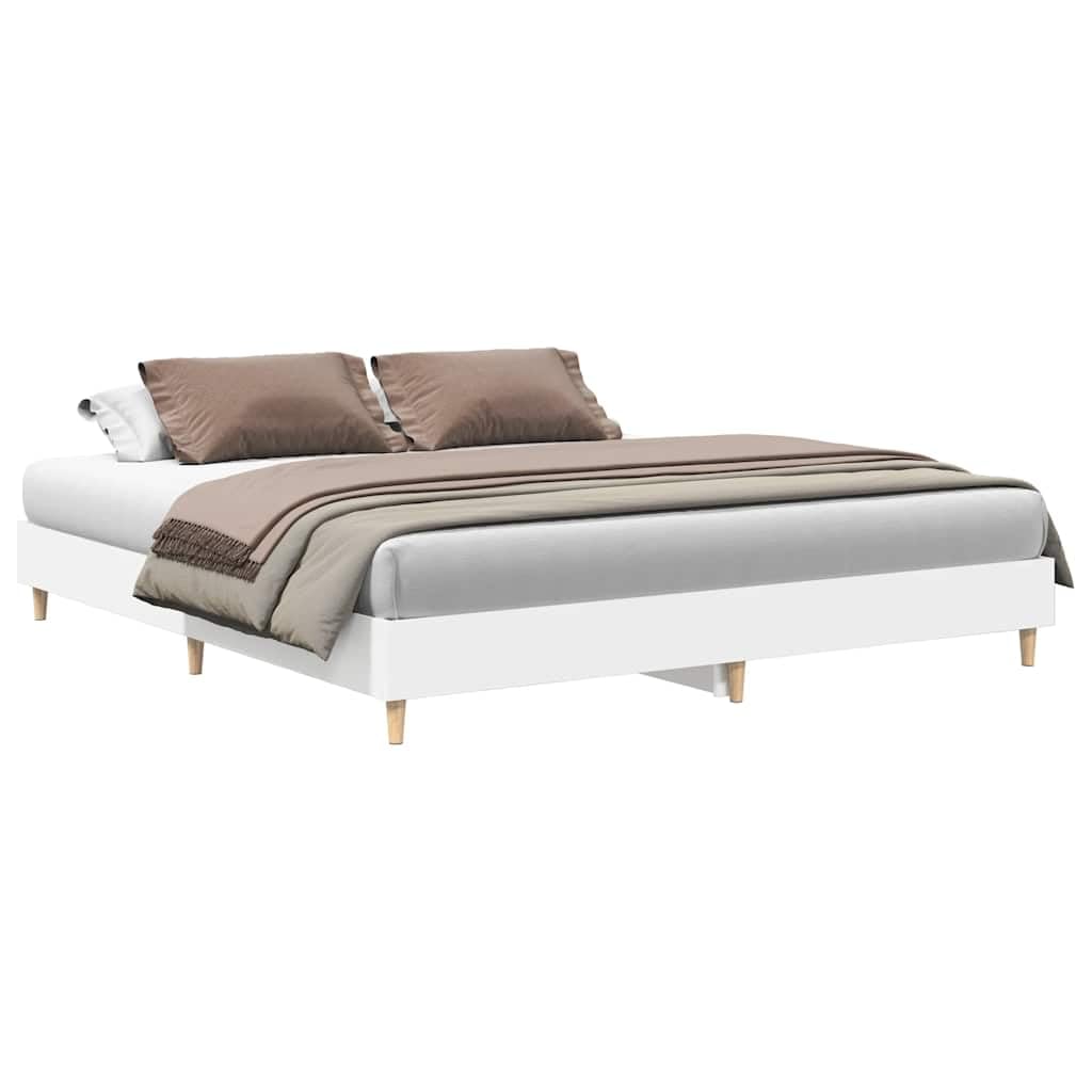 Giroletto basso in legno multistrato bianco per bambini 160x200cm | Giroletto senza Materasso Bianco 160x200cm in Legno Multistrato con Doghe Incluse Letto Basso per Bambini Cameretta