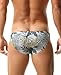EASEJUICY Mens Sexy Bikini Swimwear Printed Tropic Plants Fashion Swim Briefs Quick Dry Double Layer with Drawstring (2666Monstera, L)