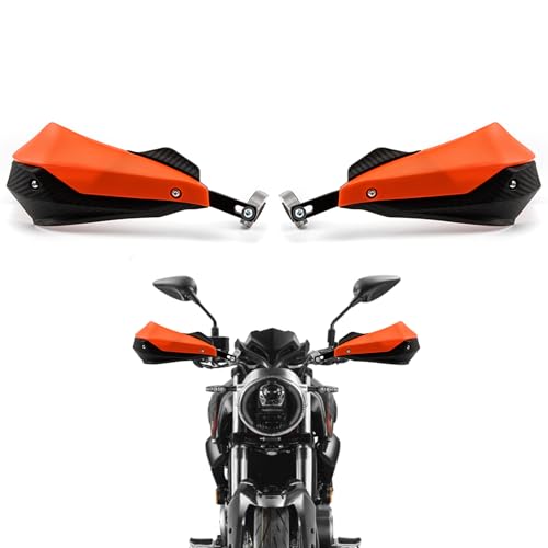 APEBAZY Handprotektoren für Dirtbikes für 7/8„ 22 mm und 1 1/8“ 28 mm Motorrad-Handprotektoren mit Handschutz für Dirtbikes Kompatibel mit ATV-Motorrädern Motocross (Orange)