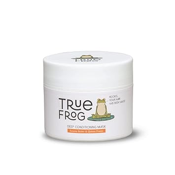 TRue FRoG Deep Conditioning and Hydrating Hair Mask for Curly, Wavy, Dry and Frizzy Hair with Flax Seed Extract, Argan Oil and Tucuma Butter, Sulphate and Paraben Free - 200 gm