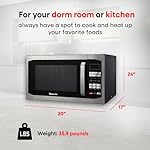 Magic Chef Countertop Microwave Oven, Small and Compact, 1100 Watt, 1.6 Cu Ft, Steel - Image 3