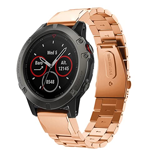 Bracelet acier Garmin Fenix 7 7X à libération rapide mécanisme EasyFit - 6
