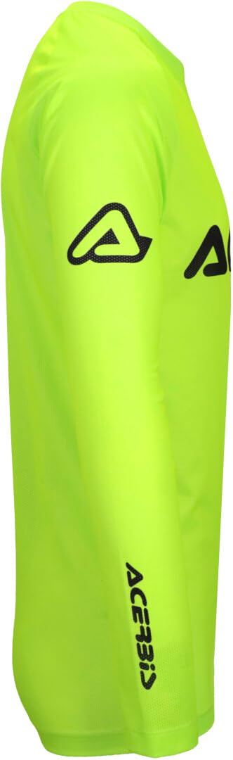Acerbis J-Windy Vented Limelight Maglia Motocross, verde, 2XL | Traspirante, Con protezioni, Elasticizzato