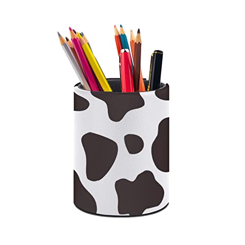 XUWU Cow Print Pen Holder Pencil Cup for Desk Organizer