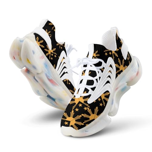 Tribal Philippines Sun & Stars Flag Sneakers Men Women EUR39