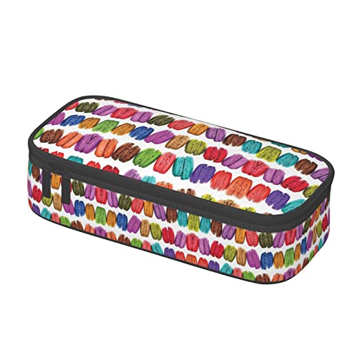 ZKZBDPLK Paradise Beach Trousse à crayons haute capacité avec impression complète – Fabriquée à partir de tissu Oxford durable, Pâtisseries aromatisées Macaron Biscuit, Taille unique, Ensemble – vue 9