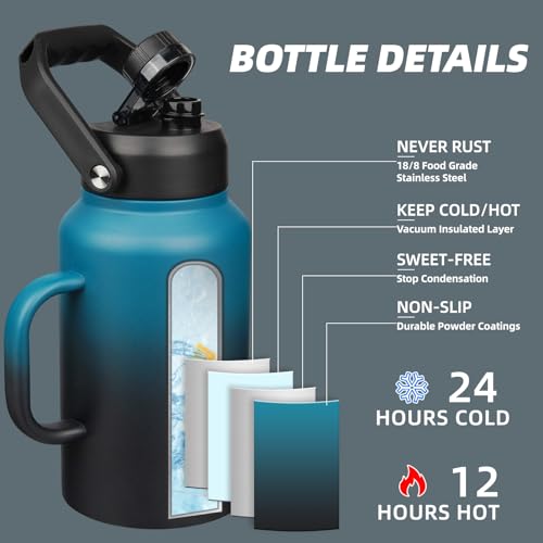 Image of BJPKPK 87oz Stainless Steel Water Bottle, Large Insulated Water Jug