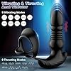 Cordless Remote Control Butt Plug Vibrating Anal Stimulator 7 Stimulation Patterns, Rechargeable Prostate Massager for Man Portable Couples Gay Exciting Anal Plug Massage Tool Tshirt sexes plaisir