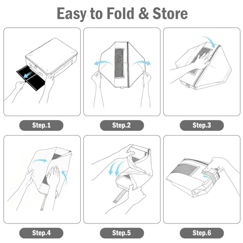Arenero portátil para gatos plegable de 50x40x28 cm fácil de limpiar para camping 4