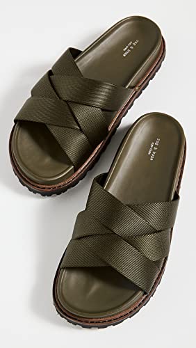 Rag & Bone Women's Park Slides, Military Olive, Green, 6 Medium Us #TOP3