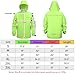 APEXUP Packable Rain Jacket Men with Reflective Zipper, Lightweight Waterproof Jacket Windbreaker Hooded Raincoat, Mens Rain Jackets for Outdoor, Running, Hiking, Travel, Cycling (Fluo Green, XL)