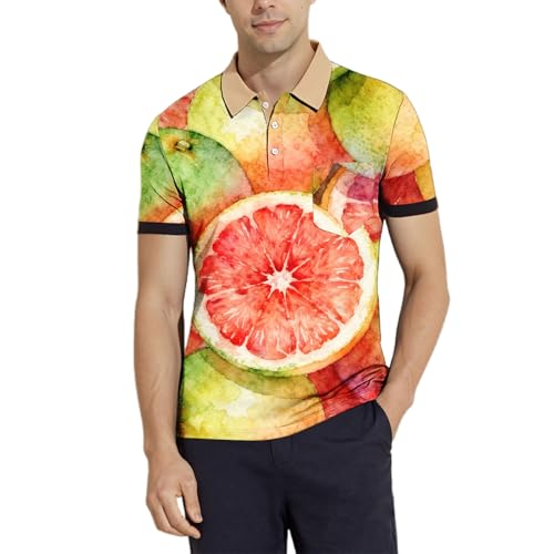 Polo d'été pour homme avec poche et imprimé aquarelle