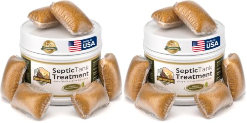 Image of Septic Tank Treatment - 1 Year Supply of Septic Safe Dissolvable Easy Flush Live Bacteria Packets (12 Count) - Best Way to Prevent Expensive Sewage Backups - Made in USA (Pack of 2)
