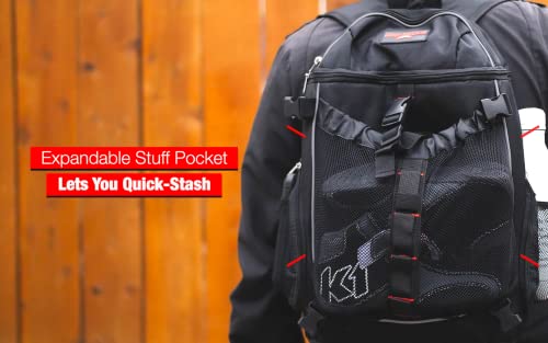 Badass Moto Motorcycle Helmet Backpack - Compact Motorcycle Backpack Helmet Holder, Motorcycle Helmet Bags, Backpack Motorcycle - Airline Approved Travel Backpack For Motorcycle Riders