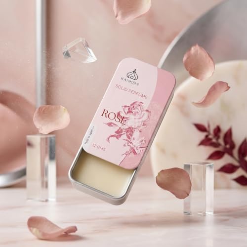 Image of Unisex Rose Solid Perfume Solid Perfume 12GM - Skin Friendly Pocket Size - Luxury Solid Perfume for Men & Women - Long Lasting Scent - Ideal for Travel & Daily Use