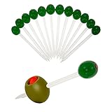 Global Decor 1675 12-Piece Glass Olive Pick Set