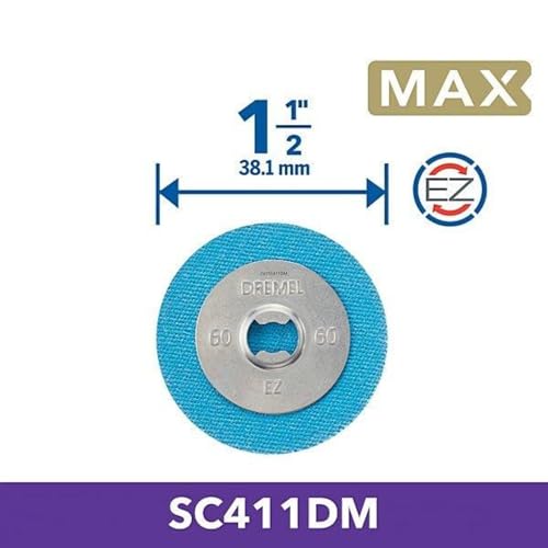 Dremel Max Hochleistungs-Schleifscheibe (SC411DM), 3 Aluminiumoxid-Schleifscheiben mit 3,2 mm Durchmesser für die Formgebung/Glättung von Holz, Kunststoff, Metall. Dremel Max Life