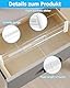 Cexovo 8er Set Schubladentrenner Verstellbar Kunststoff Schubladentrenner(28.5-50.5cm) Schubladentrenner Küche, Adjustable Drawer Divider für Kleiderschrank,Schlafzimmer,Kommode,Küche, Transparent