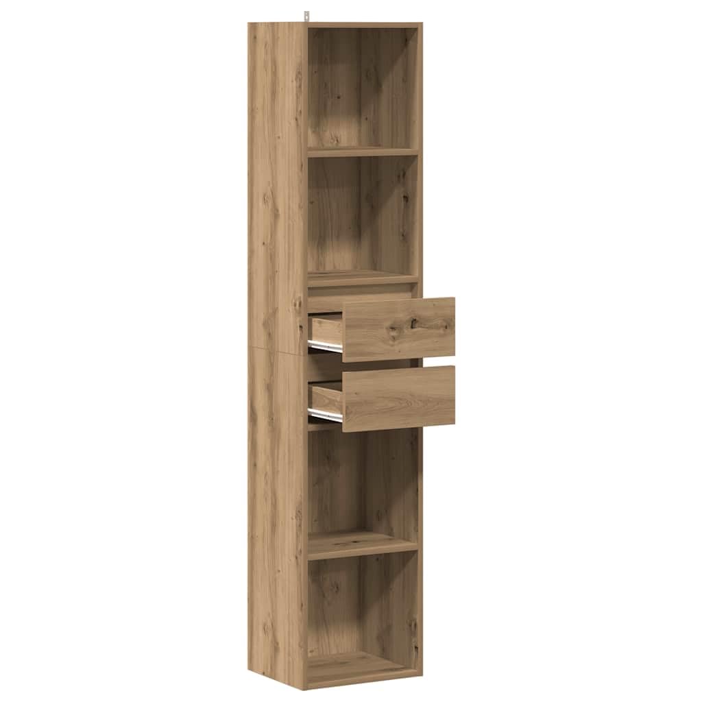 Generisch Bücherregal Artisan-Eiche 36x30x171 cm Holzwerkstoff,Möbel,Regalsysteme,Bücherregale Bücherschränke-856047