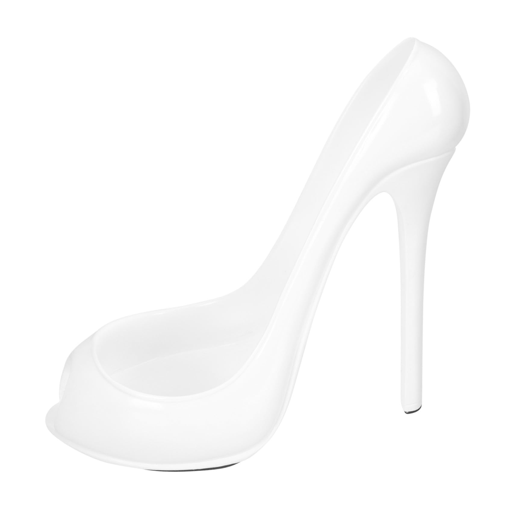 Support à bouteille de vin en résine et casier à bouteilles design de talon haut blanc