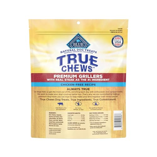 Blue Buffalo True Chews Premium Jerky Cuts Steak Dog Treats, 30 oz