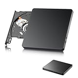 MAHAHUM External CD/DVD Drive for Laptop, USB 3.0 & USB C Disc Writer CD Burner Ultra-Slim DVD player for laptop disc reader Compatible with Desktop PC Windows 11/10/8 Linux Mac OS Mac MacBook Pro/Air