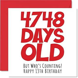 21st Birthday Card for Men Women Him Her - 7670 Days Old - Funny Adult Twenty-One Twenty-First Happy Birthday Card for Brother Sister Son Daughter Cousin, 145mm x 145mm Humour Joke Greeting Cards