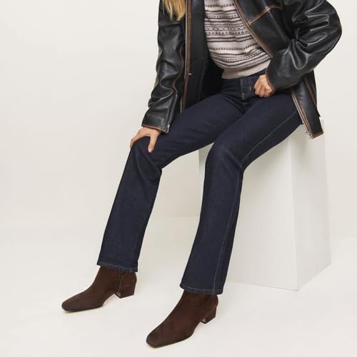 Women's Ankle Boots Square Toe Low Chunky Block Heel Booties Comfortable Short Boots Side Zipper Booties Shoes2