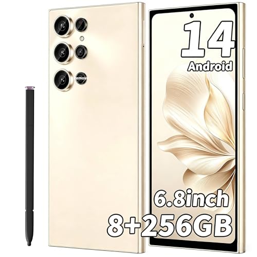 Image of C24 Ultra Unlocked Phone, 8GB+256GB Large Storage Smart Phone, | Android 14 Cell Phone, 6800 mAh Battery, 6.8-inch /5G Dual SIM [Works with T-Mobile, AT&T] White
