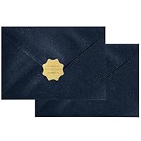 50pcs A7 Pearl Envelopes Thick Shiny Wedding Envelopes, Perfect For 5 X 7 Inch Wedding Invitation Cards Graduation Birthday Greeting Cards Thank You Cards Pearl Paper Luxurious Pearl Blush Pink