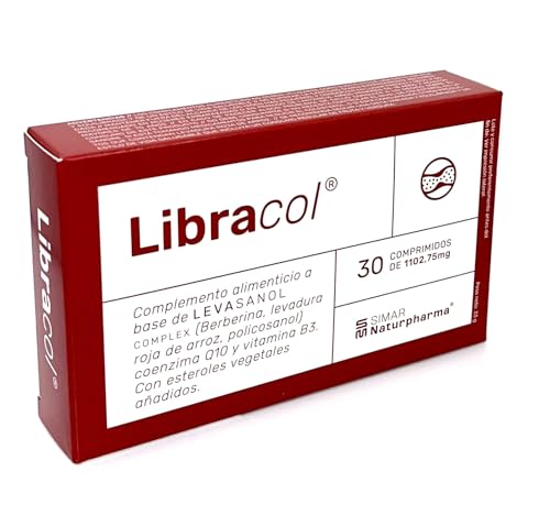LIBRACOL 30 comprimidos.Tu ayuda para el colesterol.Con Berberina,levadura roja de arroz, policosanol, Coenzima Q10, vitamina B3 y fitoesteroles