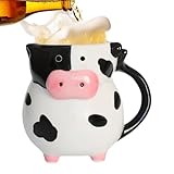 Caractéristique Charmante : Avec sa tête de vache en relief et sa texture tachetée noir et blanc captivante, la tasse vache favorise des moments d'interaction plaisants. Elle améliore la vie quotidienne en égayant les espaces et sert de délicieux petit compagnon réconfortant pour les moments de détente pendant le thé ou les sessions de relaxation. Son aspect en fait un objet de décoration conversationnel.