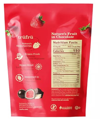 Tru Fru Hyper-Dried Real Strawberries in White and Dark Chocolate (16 oz.)