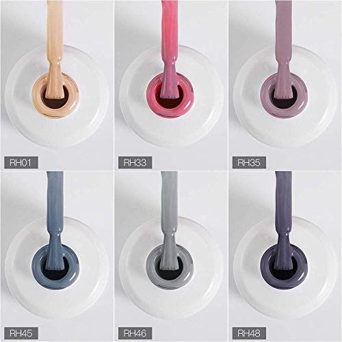 ROSALIND Gel Lack UV Set Hybrid Nagellack 6 Farben lakiery hybrydowe do paznokci Graue rosa Reihe Soak Off Gel Poilsh… – Bild 5