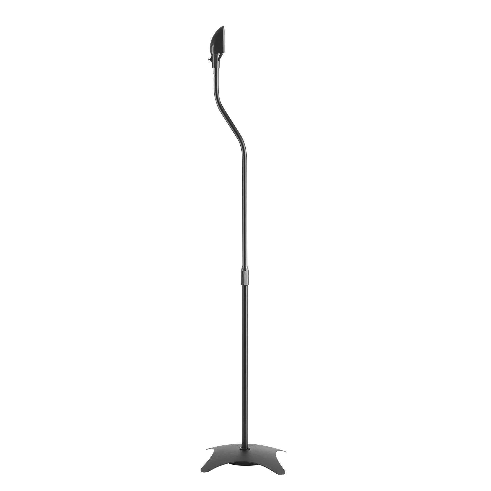 Audizio HTS10 Pied d'Enceinte Réglable en Hauteur Lot de 2 - Noir, Système de Gestion des Câbles, Base Lourde et Stable, Idéale pour Profiter de la Qualité de Son chez Vous ou au Travail
