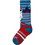 Smartwool Wintersport Full Cushion Yeti Pattern OTC (Toddler/Little Kid/Big Kid) Ocean Abyss LG (3...