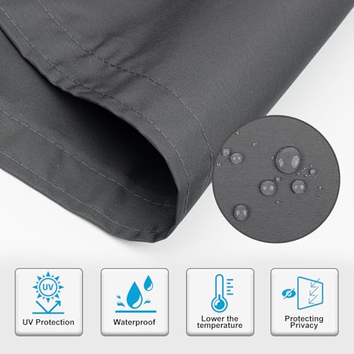 Image of Sunnylaxx Balcony Privacy Screen for Protection 90 x 1000 cm, Privacy Screen, Fence for Balcony Balcony PES for Balcony Garden Terrace, with Eyelets and Strap, Anthracite