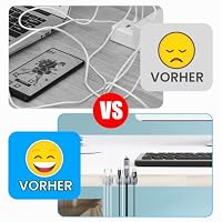 URAQT Kabelclips Kabelhalter, Vielzwecke Organizer, 20 PCS, Grau – Ansicht 7