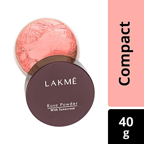 Image of LAKME Rose Face Powder, Warm Pink, 40G And Invisible Finish For Oily Skin Spf 8 Natural Light Coverage Foundation, Shade 05, 25Ml, 1 Count
