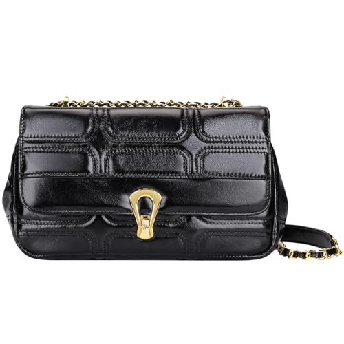Image of Over Earth Quilted Leather Crossbody Bags for Women Chain Shoulder Purse